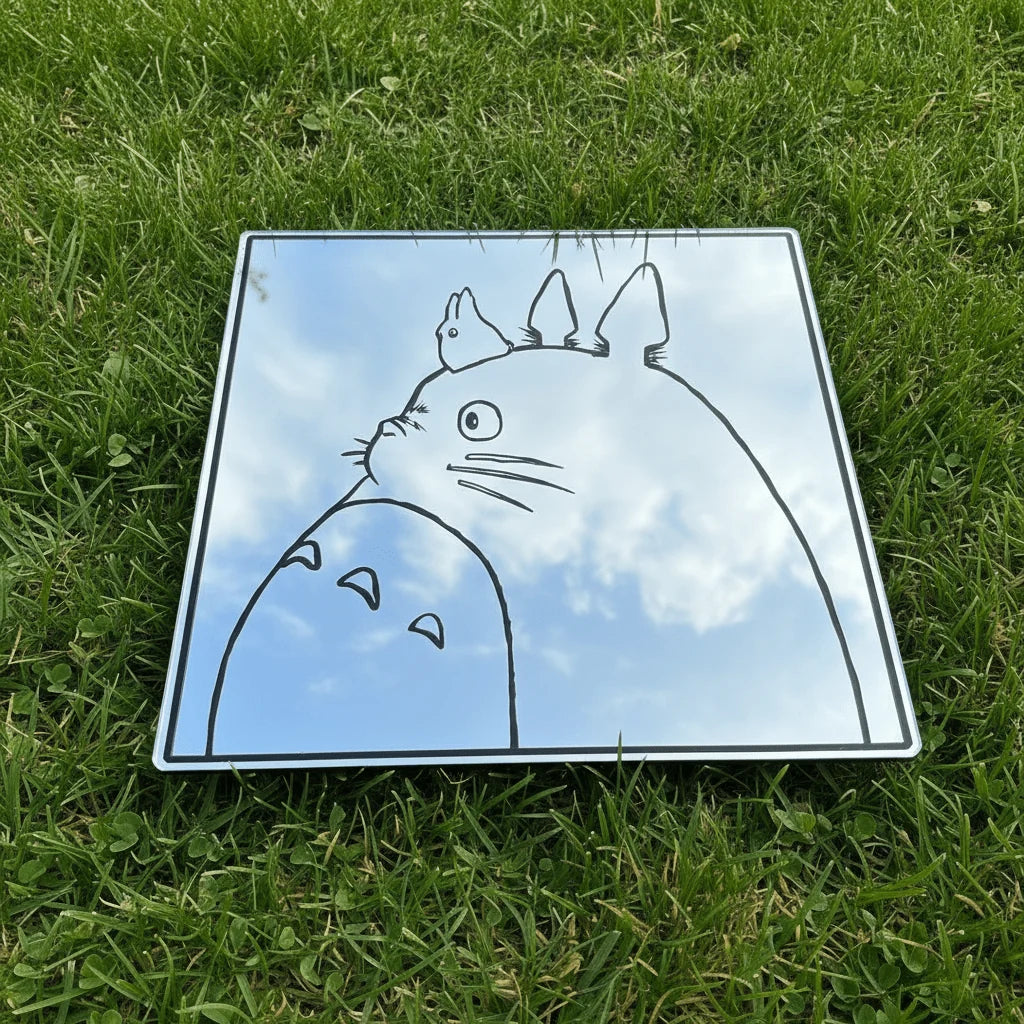 My Neighbor Totoro Square Wall Mirror | Studio Ghibli Anime Decor LiquidMirror