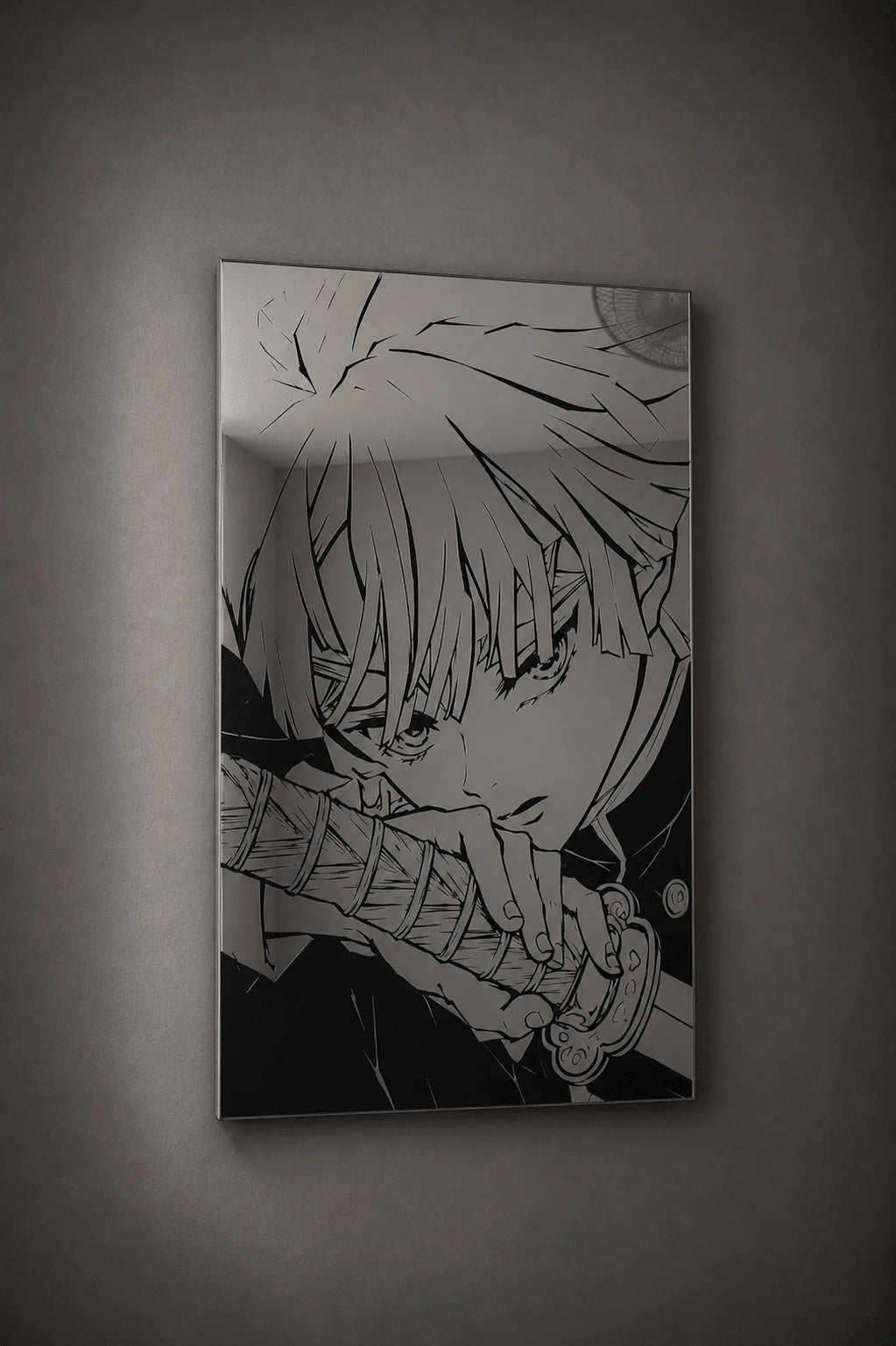Zenitsu Agatsuma Sword Drawing Wall Mirror | Demon Slayer Anime Decor LiquidMirror